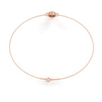 Rose Gold chain bracelet with round diamond