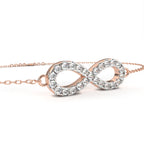Infinity diamond bracelet in Rose Gold