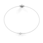 White Gold chain bracelet with round diamond