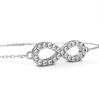 Infinity diamond bracelet in White Gold