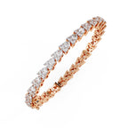 Rose Gold tennis bracelet with round diamonds