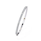 Luxury white gold tennis bracelet with round diamonds