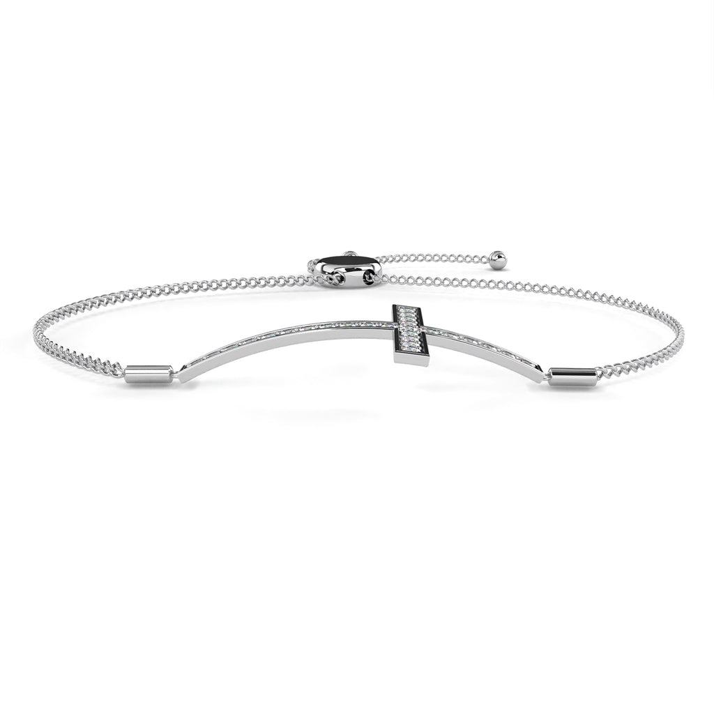 White Gold bracelet with a diamond cross