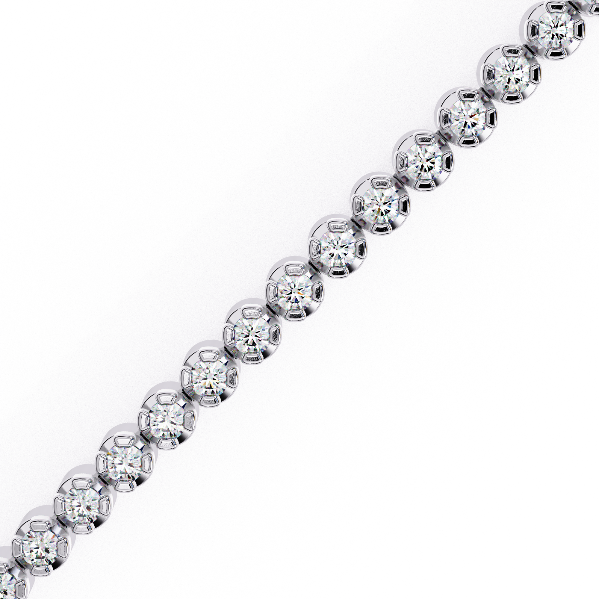 White Gold baguette diamond tennis bracelet