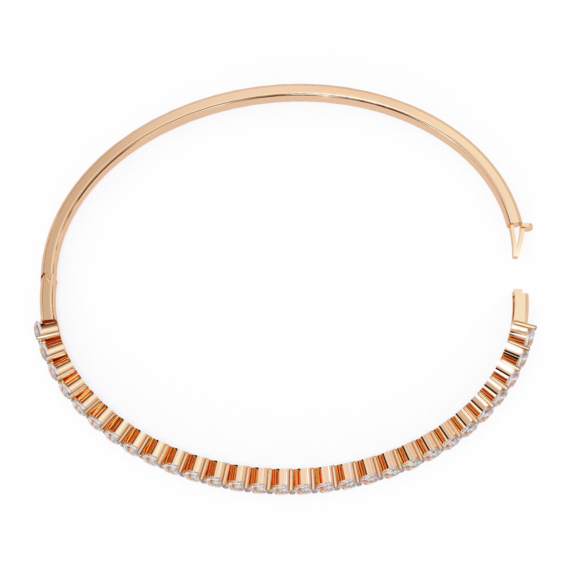 Rose Gold lab grown diamond tennis bracelet