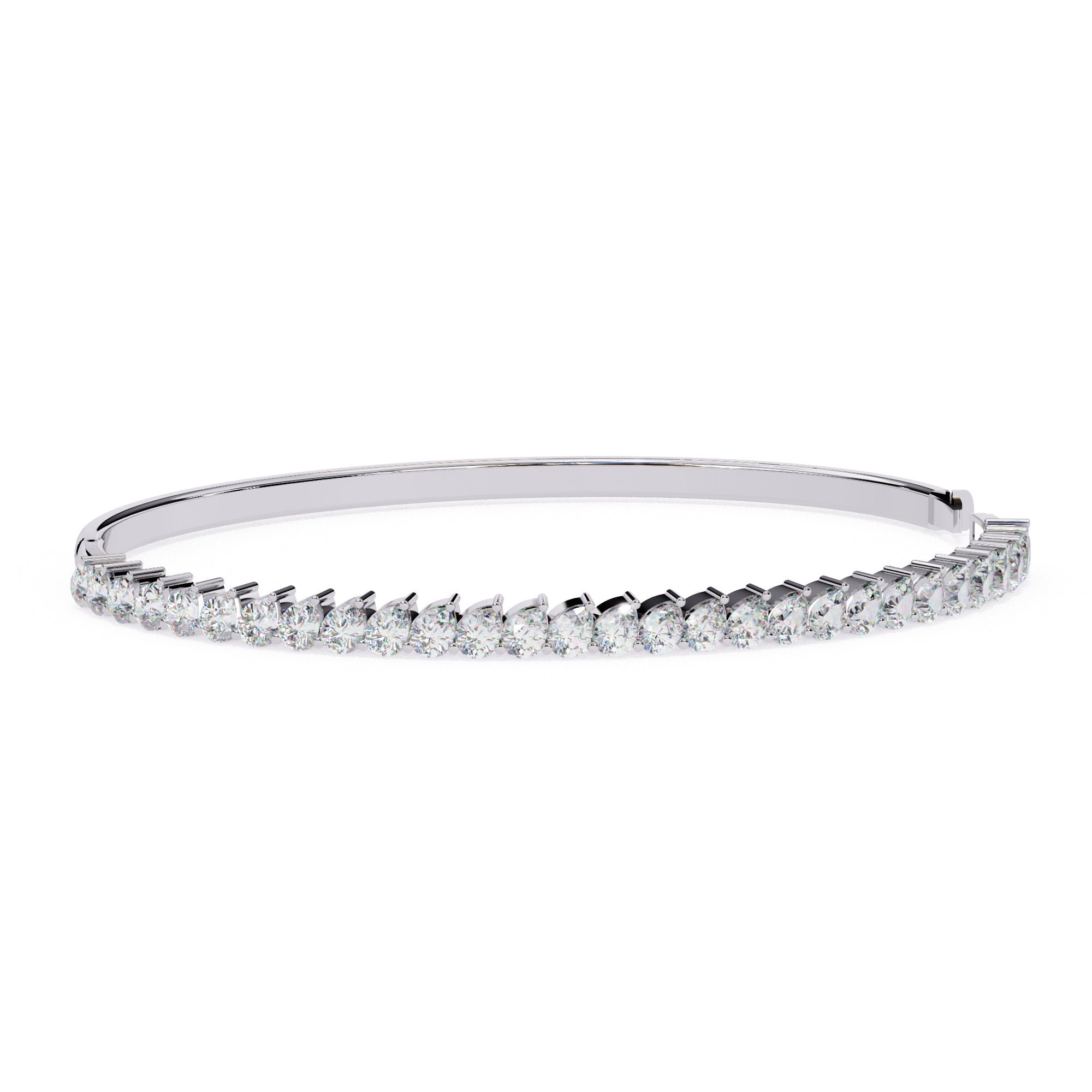 White Gold round diamond tennis bracelet for women
