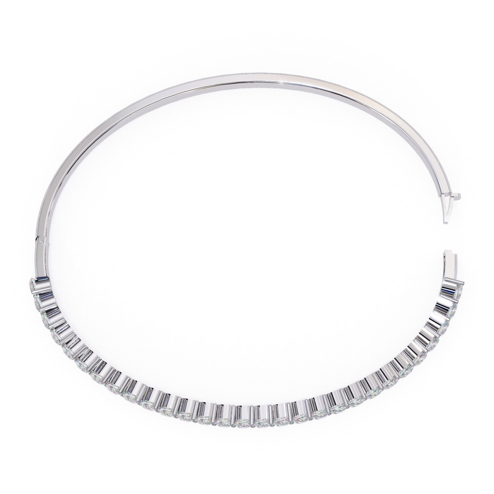 White Gold lab grown diamond tennis bracelet