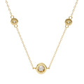 Sunlit bezel-set round diamond pendant in gold