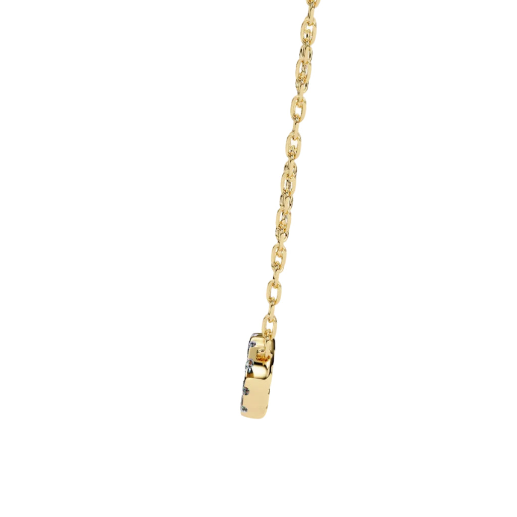 Sparkling infinity design diamond pendant on gold chain