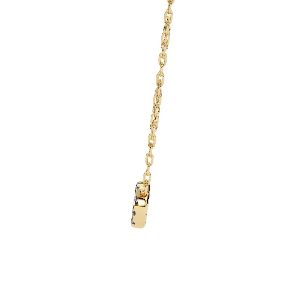 Sparkling infinity design diamond pendant on gold chain