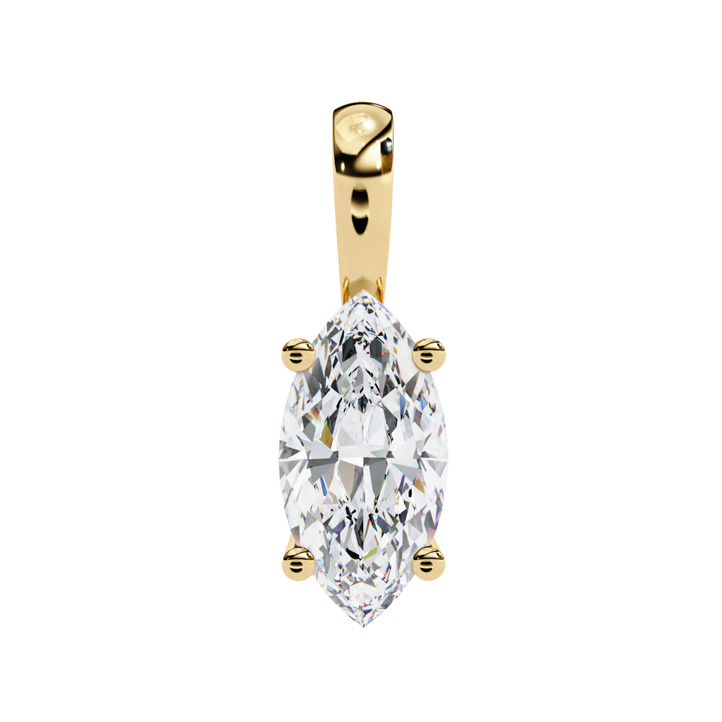 Marquise-cut lab grown diamond pendant for women
