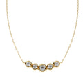 Five-stone diamond necklace in gold