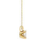 Classic solitaire round diamond necklace for women