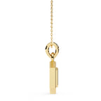 Emerald-cut diamond pendant in gold