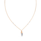 Rose Gold geometric diamond pendant with triangular shape