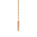 Heart design diamond pendant on rose gold chain