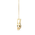Cluster center round diamond pendant