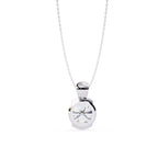 High-shine round solitaire diamond pendant