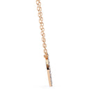 Luxury circle diamond pendant in Rose Gold