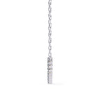 Heart design diamond pendant on white gold chain