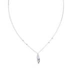 White Gold geometric diamond pendant with triangular shape
