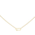 Gold chain with geometric diamond pendant