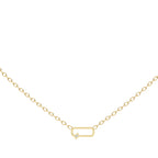 Gold chain with geometric diamond pendant