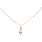 Rose Gold chain with geometric triangle diamond pendant