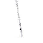 Luxury circle diamond pendant in White Gold