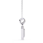 Emerald-cut diamond pendant in White Gold