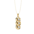 Triple circle pattern diamond pendant for gifting
