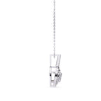 Cluster center round diamond pendant