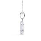White Gold rectangular diamond pendant