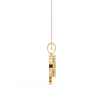 Gold clover-shaped diamond necklace