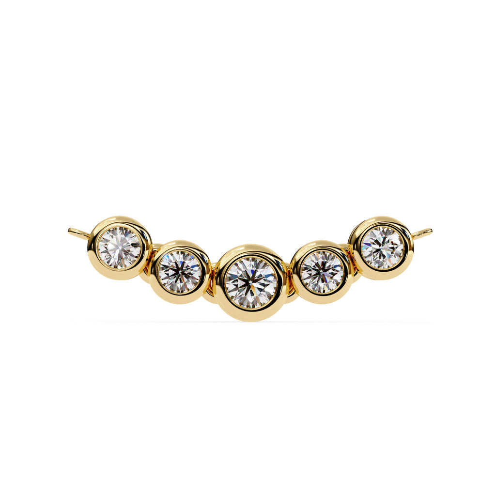 Classic bezel-set diamond necklace for women