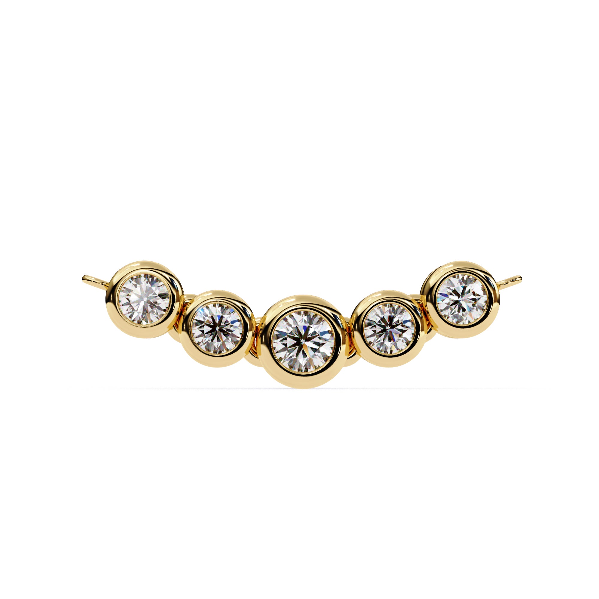 Classic bezel-set diamond necklace for women