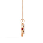 Rose Gold clover-shaped diamond necklace