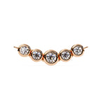 Classic bezel-set diamond necklace for women