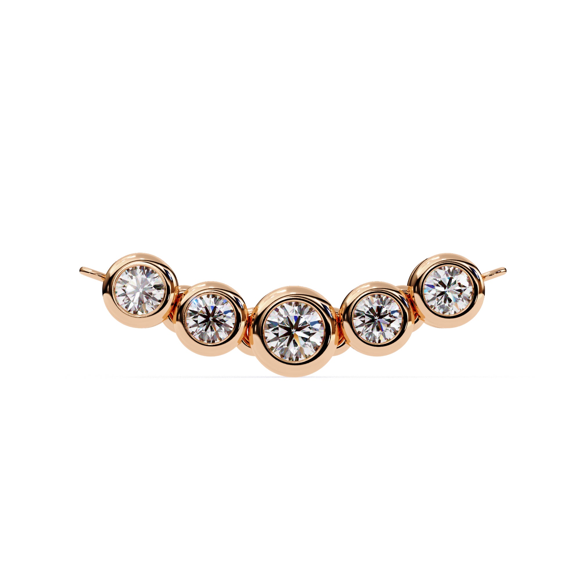 Classic bezel-set diamond necklace for women