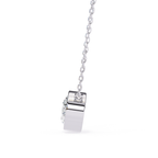 Oval-shaped diamond pendant in White Gold