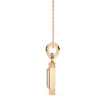 Rose Gold emerald-shape diamond pendant