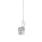 Round cut diamond pendant in White Gold