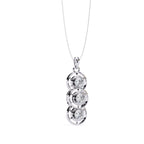 Triple circle pattern diamond pendant for gifting