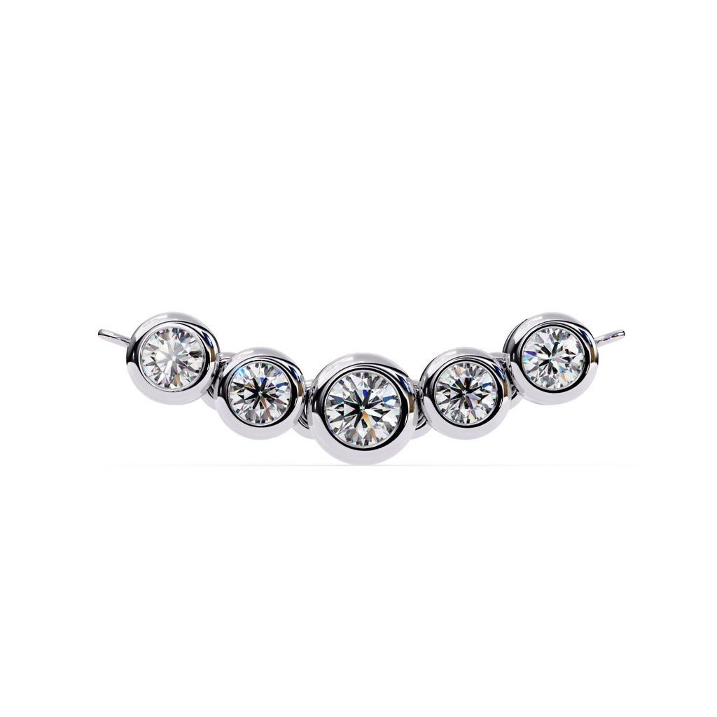 Classic bezel-set diamond necklace for women