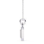 White Gold emerald-shape diamond pendant