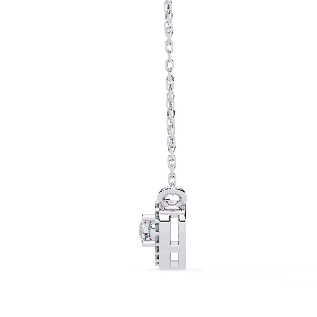 Heart diamond necklace in White Gold