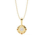 Classic prong-set diamond solitaire pendant