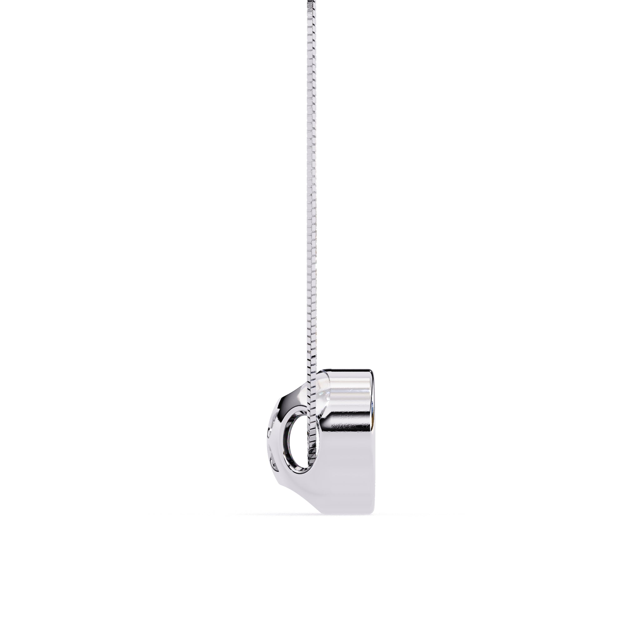 White Gold halo diamond necklace