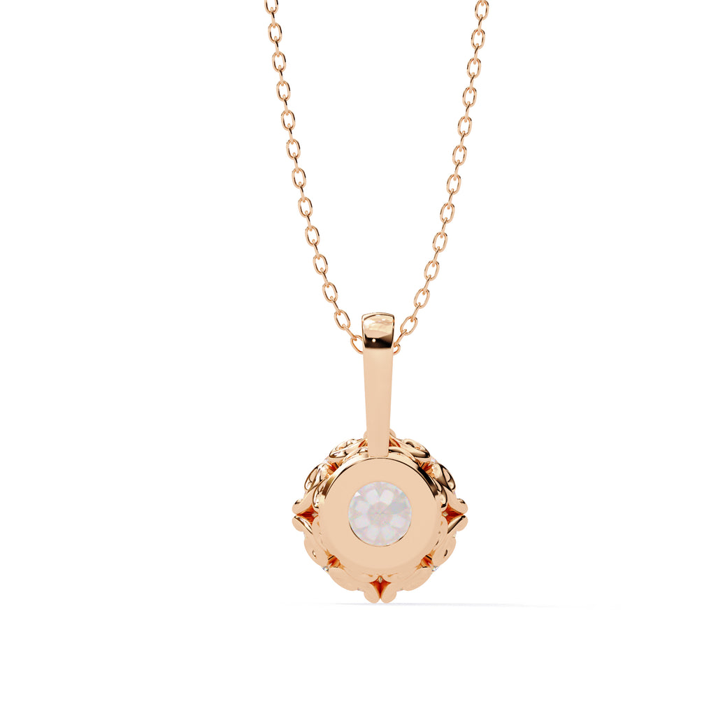 Classic prong-set diamond solitaire pendant