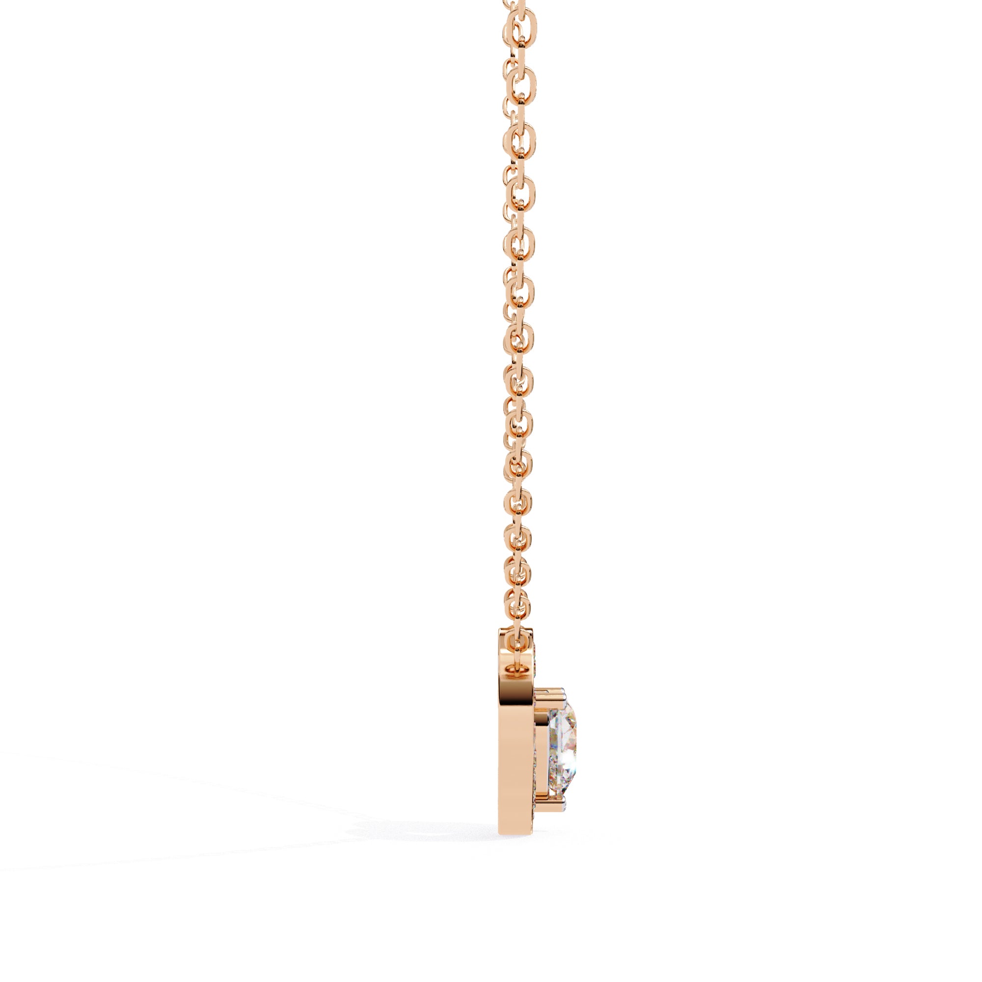 Rose Gold pendant with double heart pattern